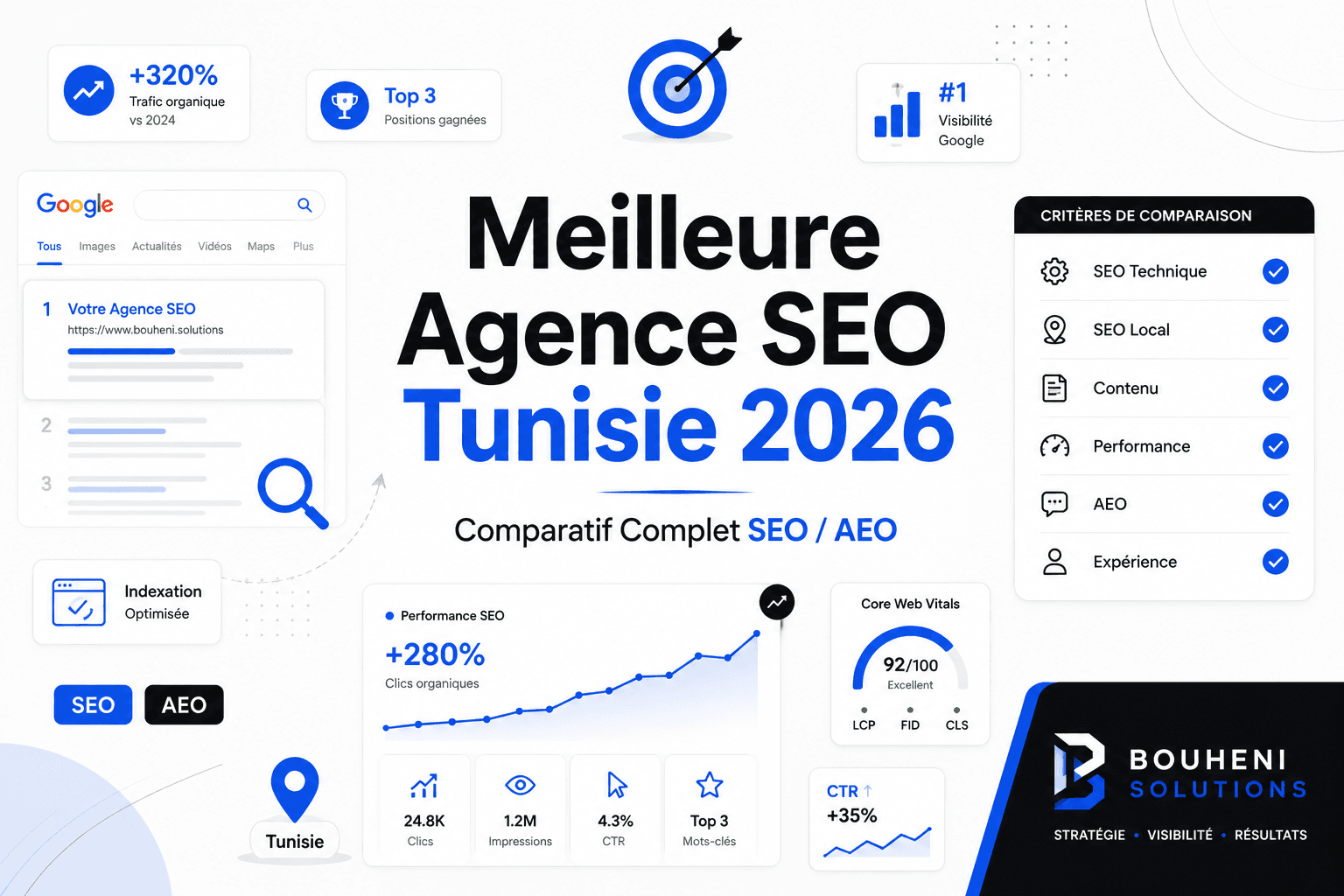 Meilleure Agence SEO Tunisie 2026 : Comparatif Complet SEO/AEO